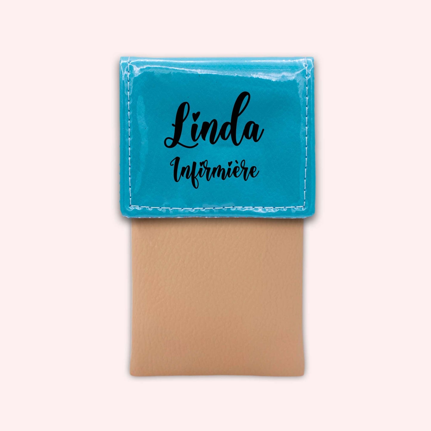 Two-tone Turquoise flap pouch