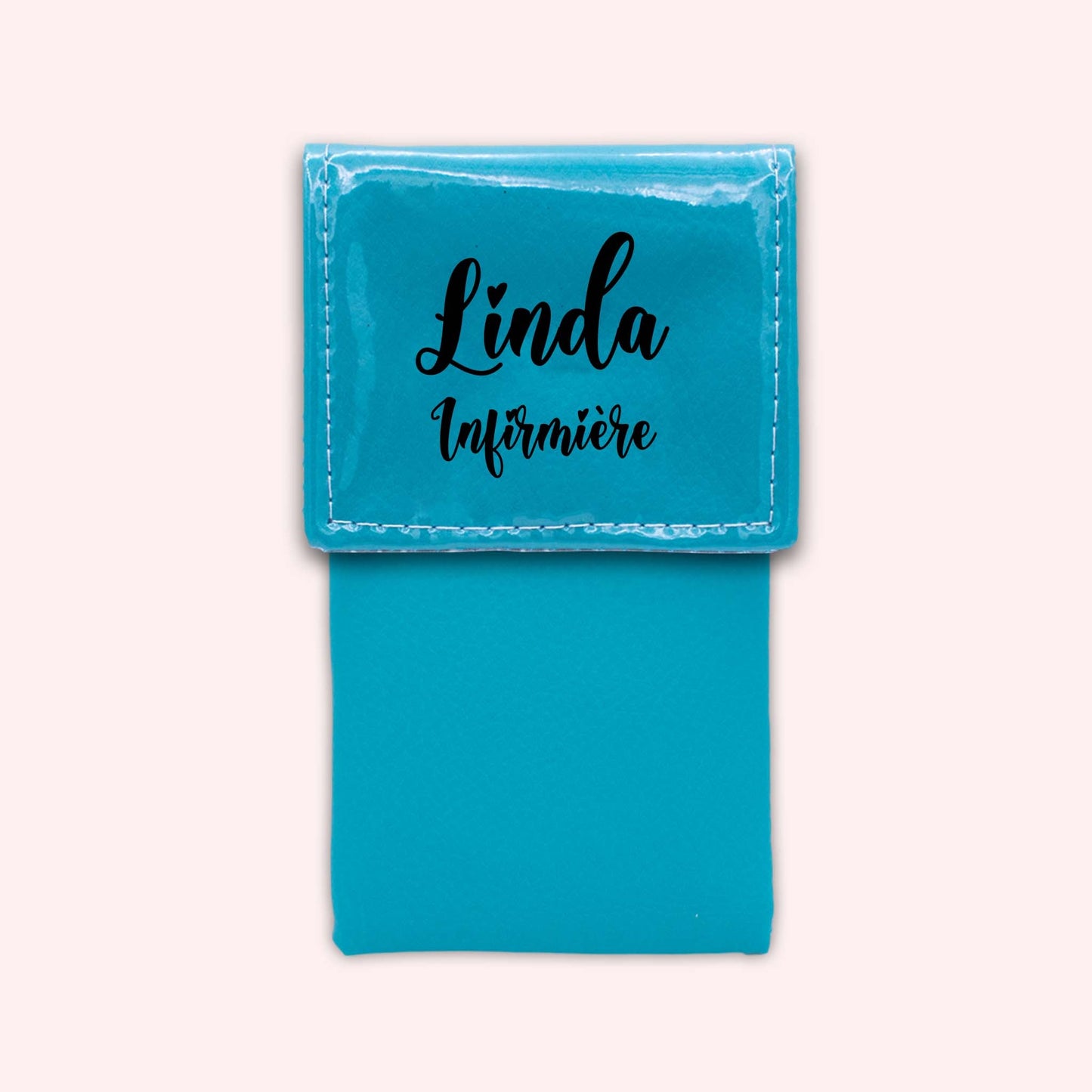 Two-tone Turquoise flap pouch