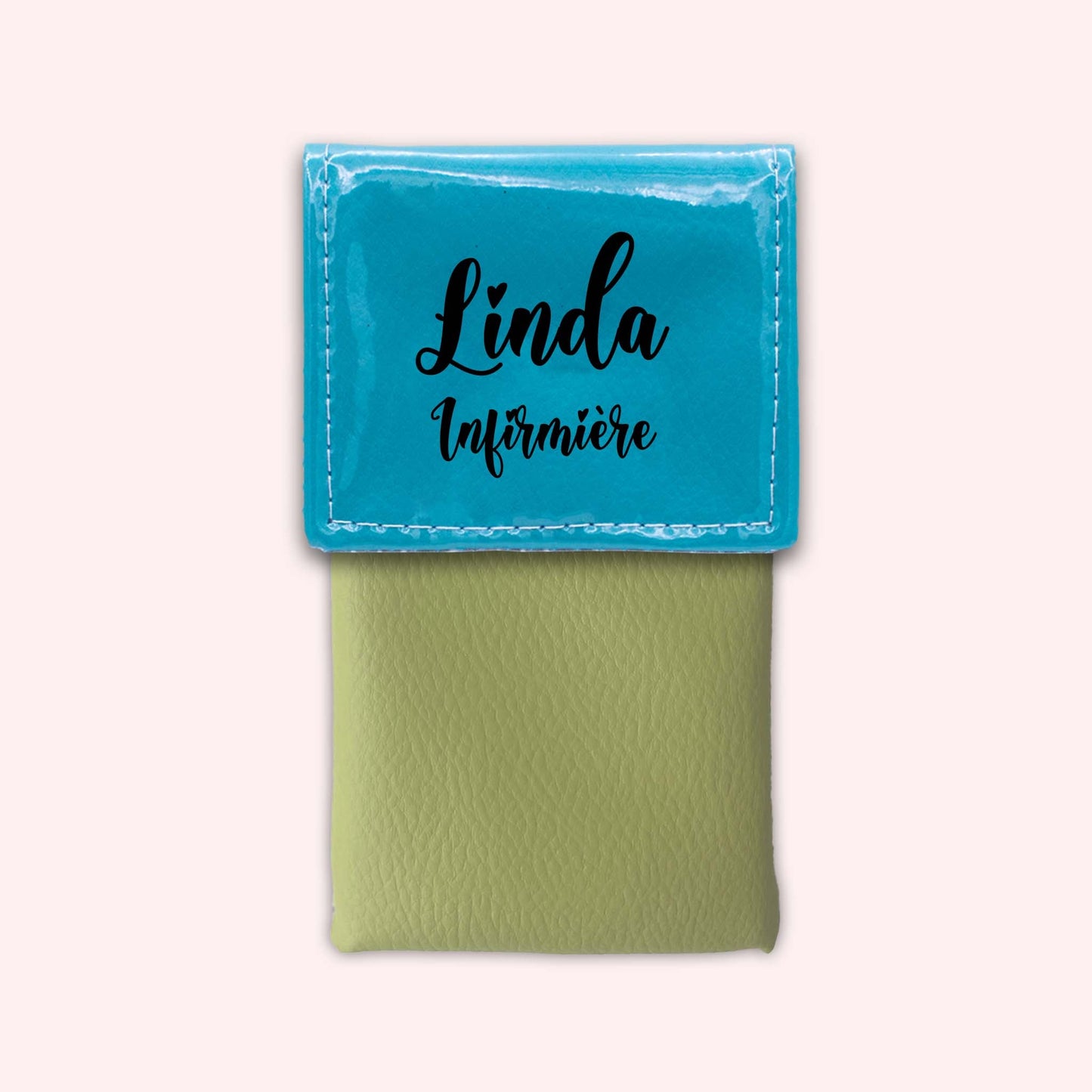 Two-tone Turquoise flap pouch