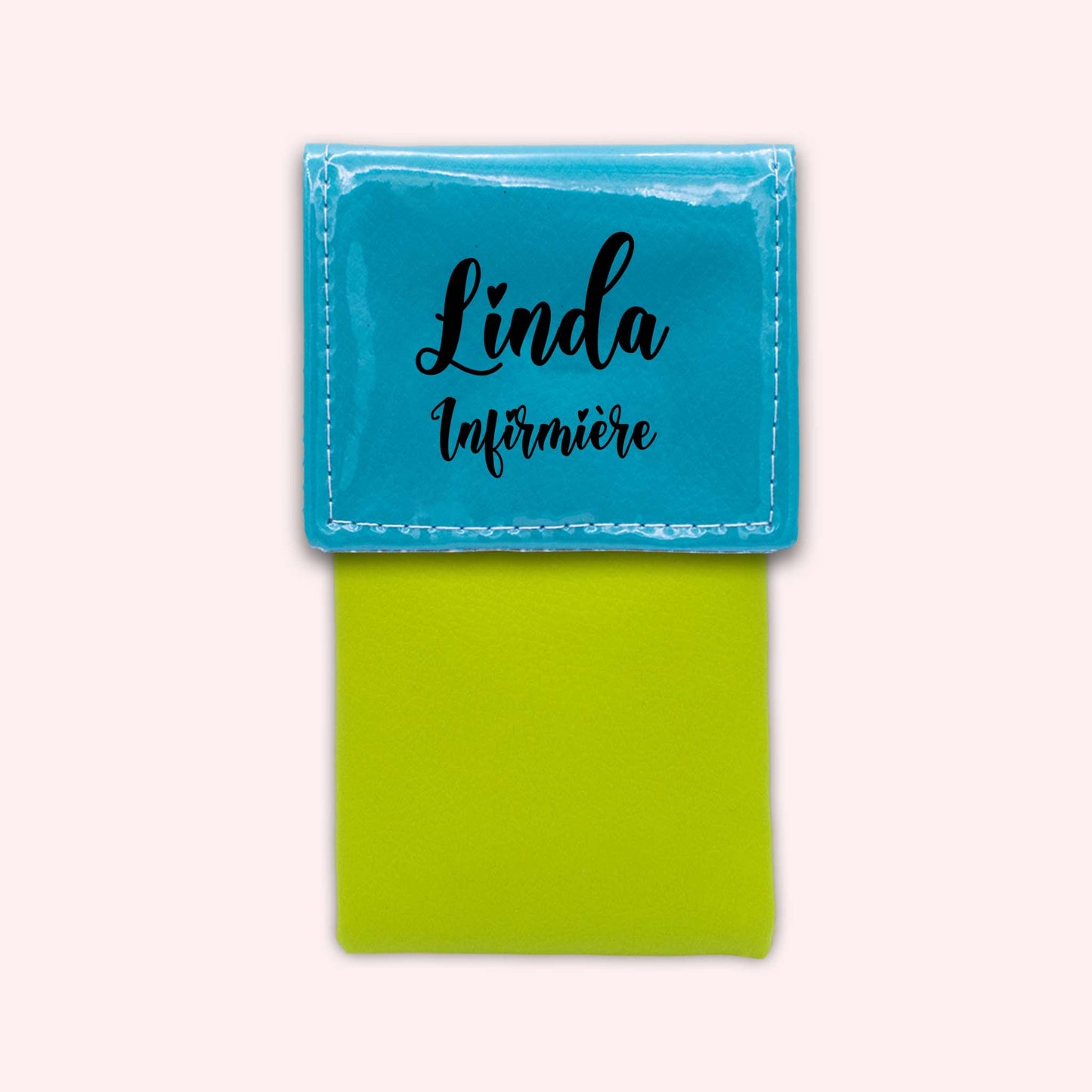 Two-tone Turquoise flap pouch