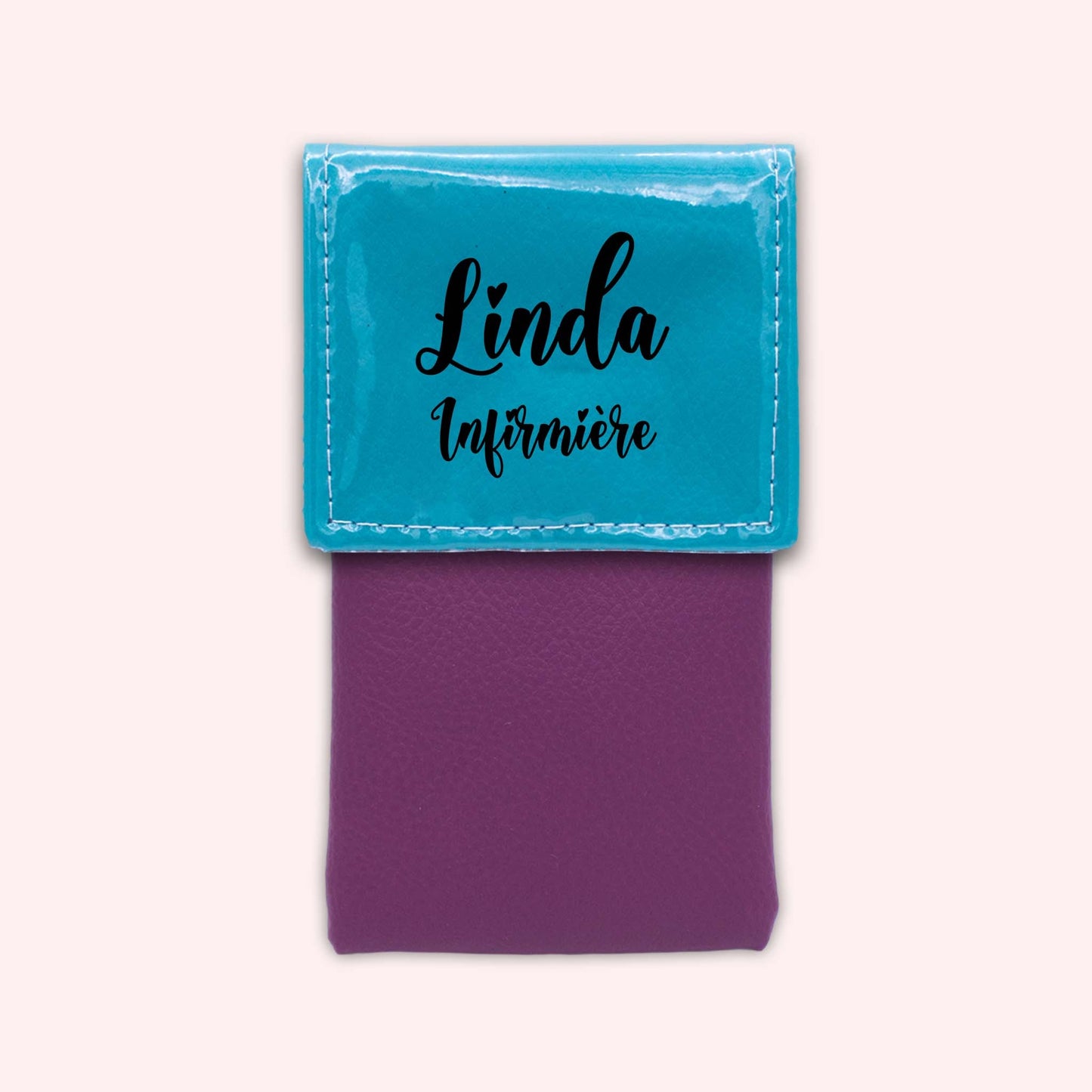 Two-tone Turquoise flap pouch