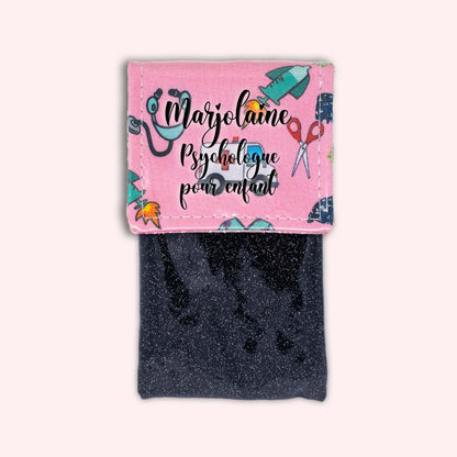 Pochette aimantée Ambulance rose