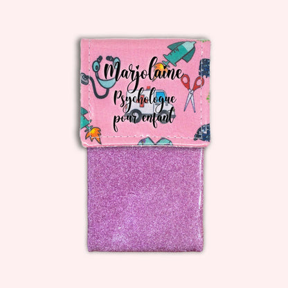 Pochette aimantée Ambulance rose