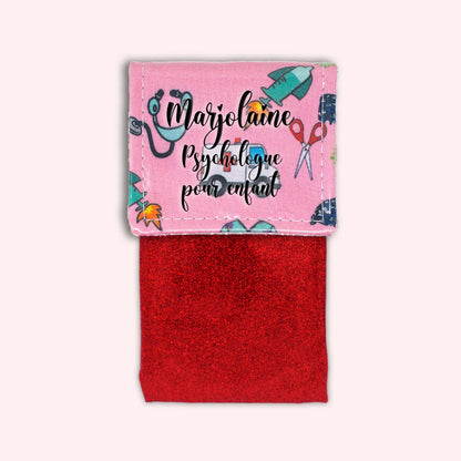 Pochette aimantée Ambulance rose