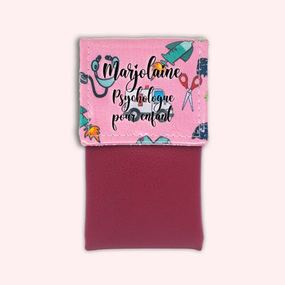 Pochette aimantée Ambulance rose