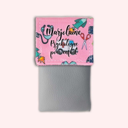 Pochette aimantée Ambulance rose