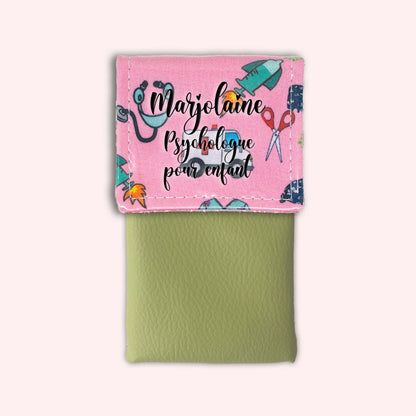 Pochette aimantée Ambulance rose