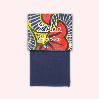 Orange and Yellow Wax Magnetic Pouch