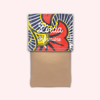 Orange and Yellow Wax Magnetic Pouch