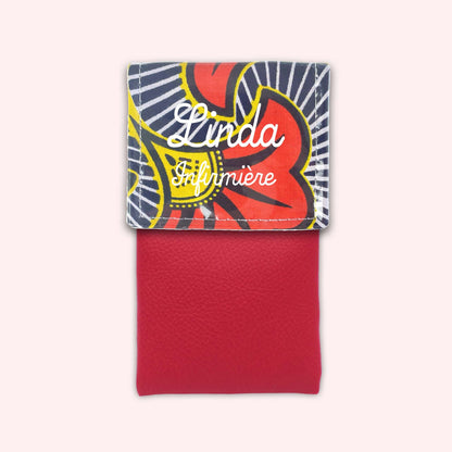 Orange and Yellow Wax Magnetic Pouch