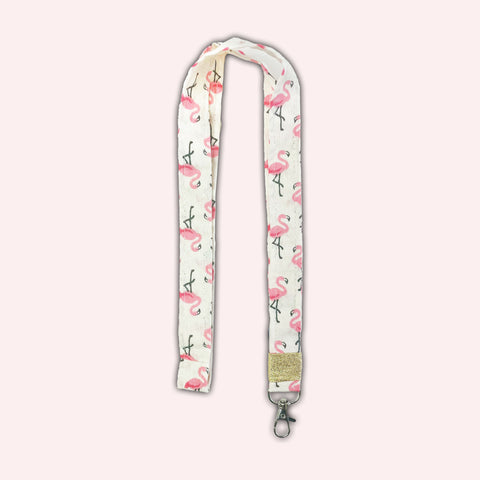 Pink Flamingos Neck Warmer White Background