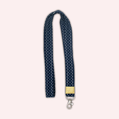 Navy Blue Polka Dots Choker