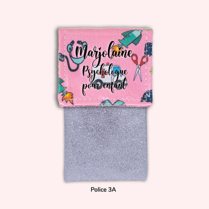 Pochette aimantée Ambulance rose