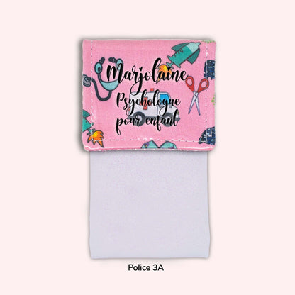 Pochette aimantée Ambulance rose