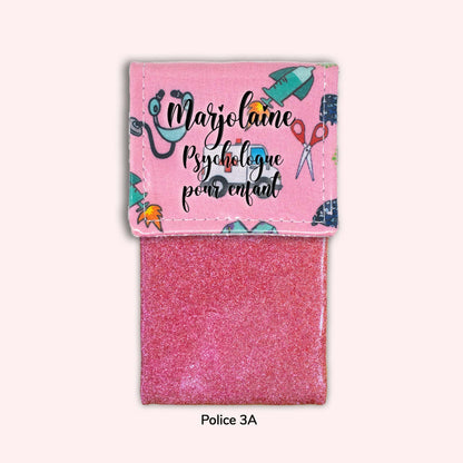 Pochette aimantée Ambulance rose