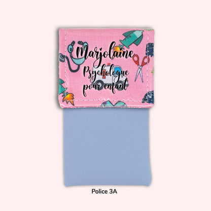 Pochette aimantée Ambulance rose