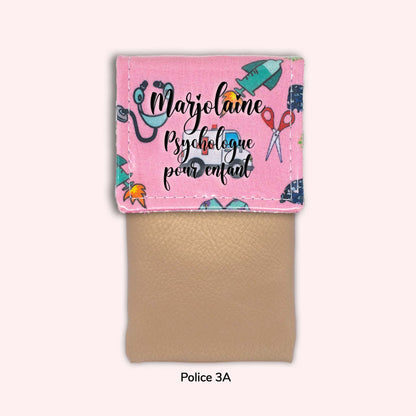 Pochette aimantée Ambulance rose