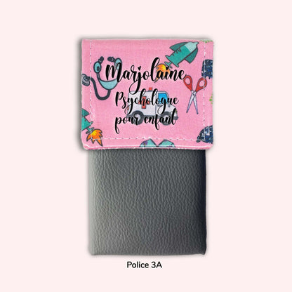 Pochette aimantée Ambulance rose