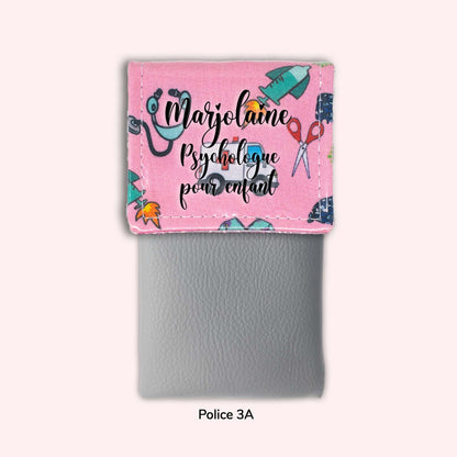 Pochette aimantée Ambulance rose