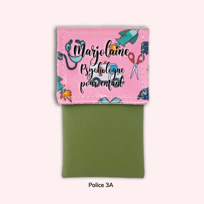 Pochette aimantée Ambulance rose