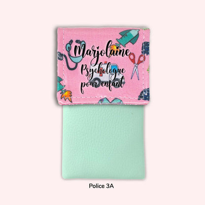 Pochette aimantée Ambulance rose