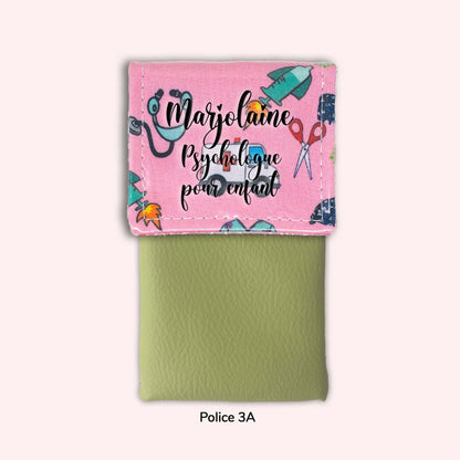 Pochette aimantée Ambulance rose