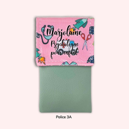 Pochette aimantée Ambulance rose