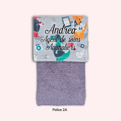 Pochette aimantée Dino gris