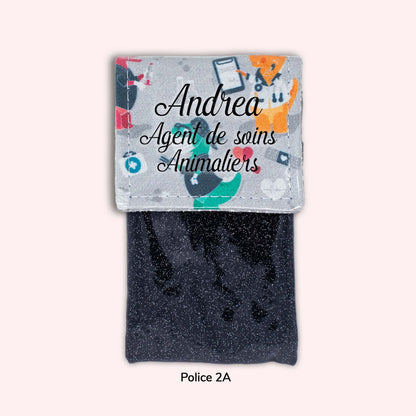 Pochette aimantée Dino gris