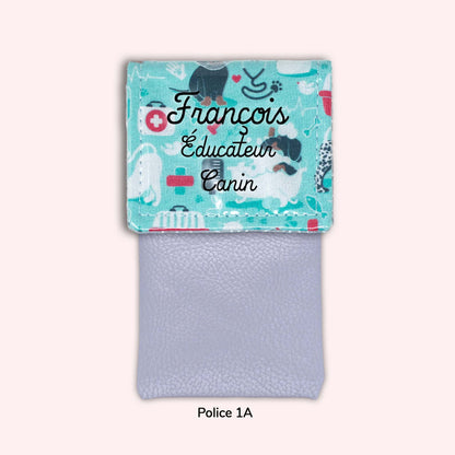 Pochette aimantée Vétérinaire bleu