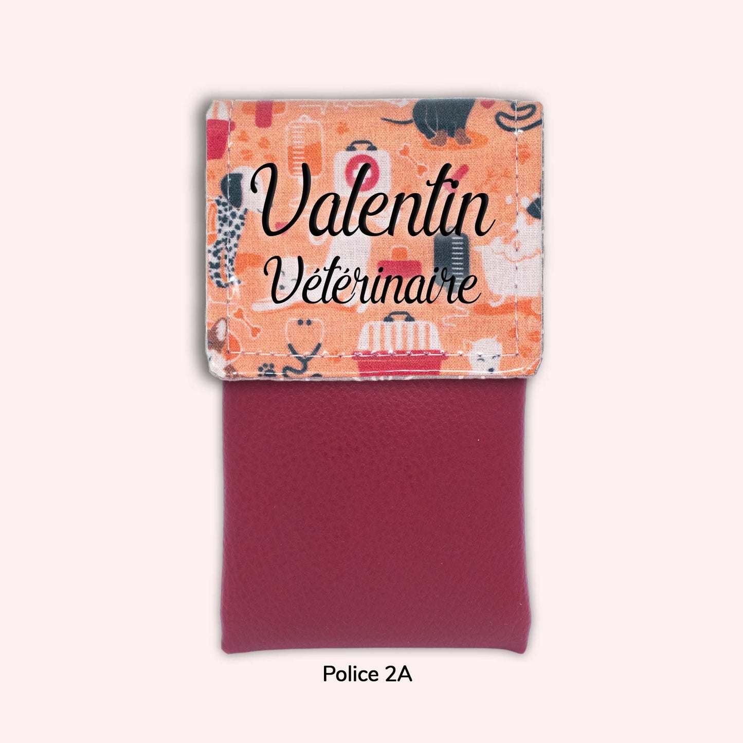 Pochette aimantée Vétérinaire orange