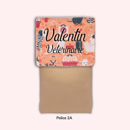 Pochette aimantée Vétérinaire orange