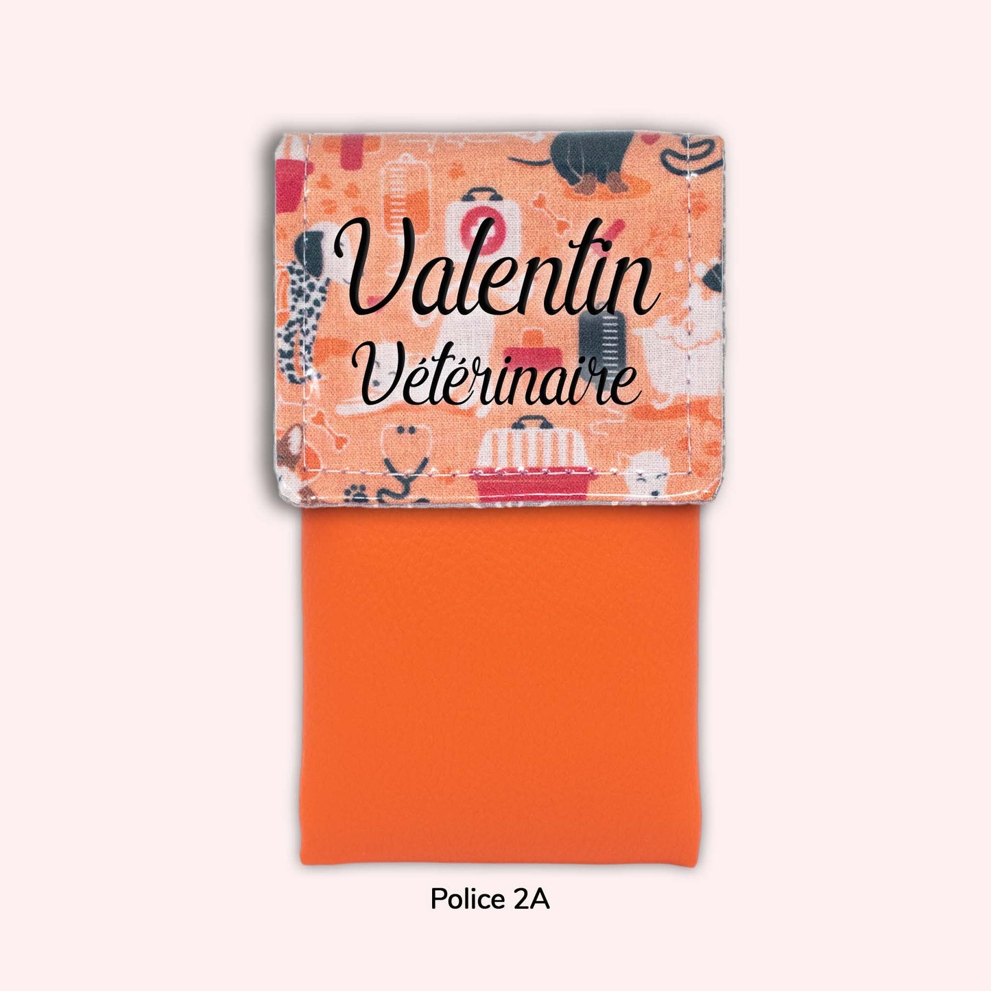 Pochette aimantée Vétérinaire orange