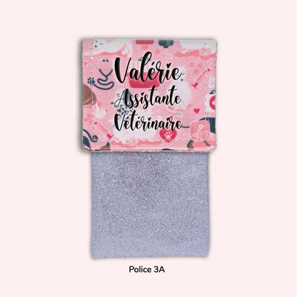 Pochette aimantée Vétérinaire rose