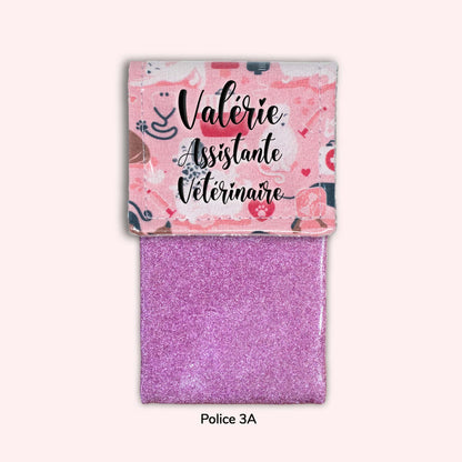 Pochette aimantée Vétérinaire rose