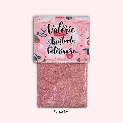 Pochette aimantée Vétérinaire rose