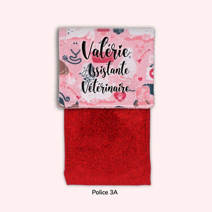 Pochette aimantée Vétérinaire rose