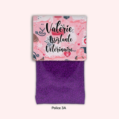 Pochette aimantée Vétérinaire rose