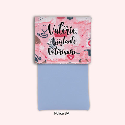 Pochette aimantée Vétérinaire rose