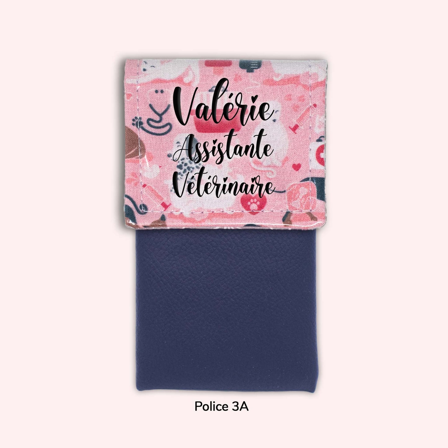 Pochette aimantée Vétérinaire rose