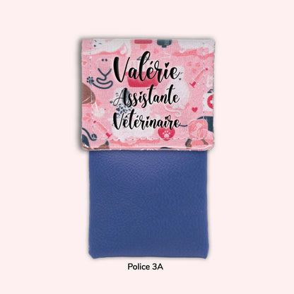 Pochette aimantée Vétérinaire rose