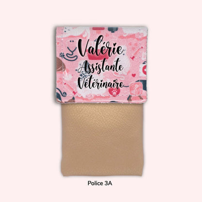 Pochette aimantée Vétérinaire rose