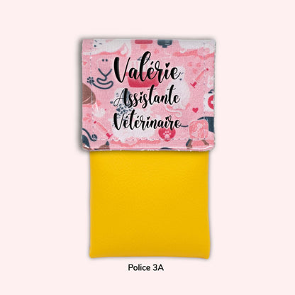 Pochette aimantée Vétérinaire rose