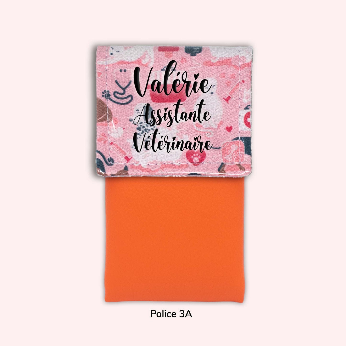 Pochette aimantée Vétérinaire rose