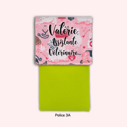 Pochette aimantée Vétérinaire rose