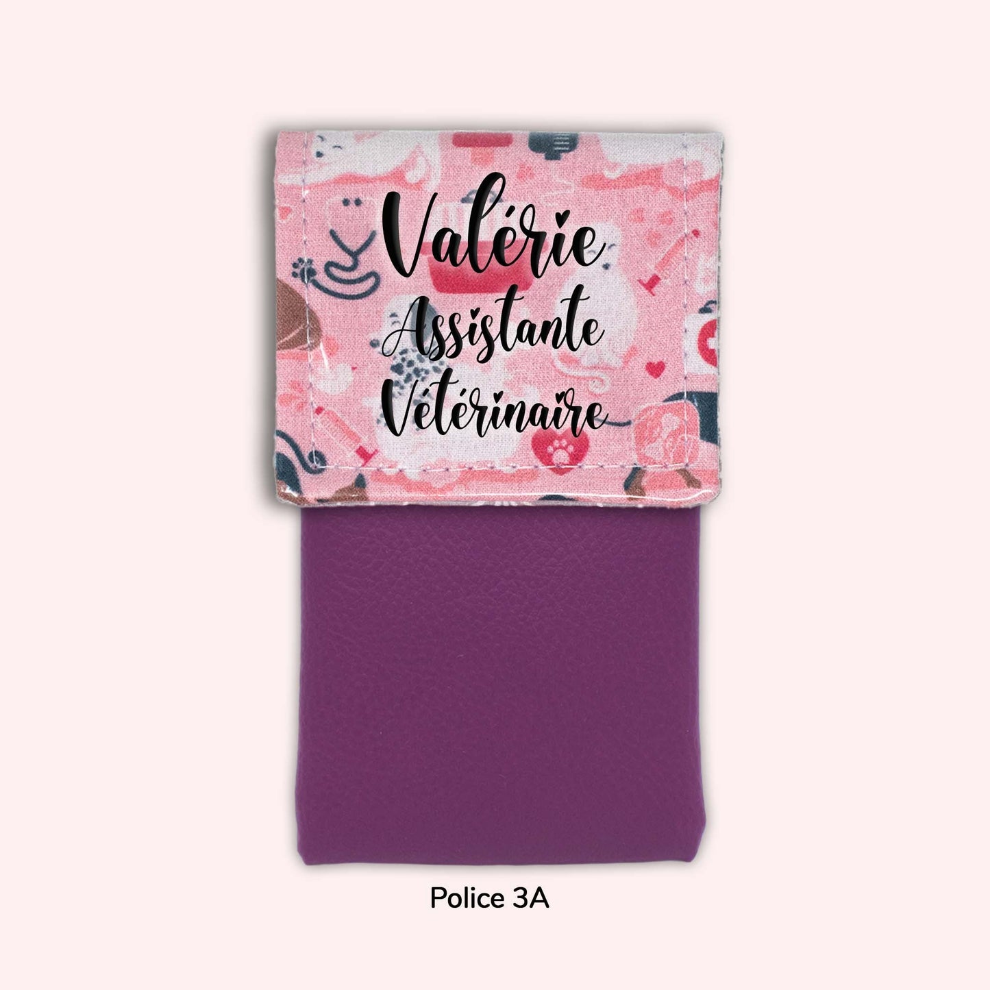 Pochette aimantée Vétérinaire rose