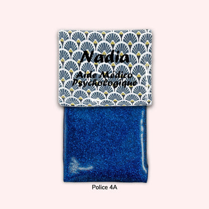 Navy Blue Art Deco Magnetic Pouch