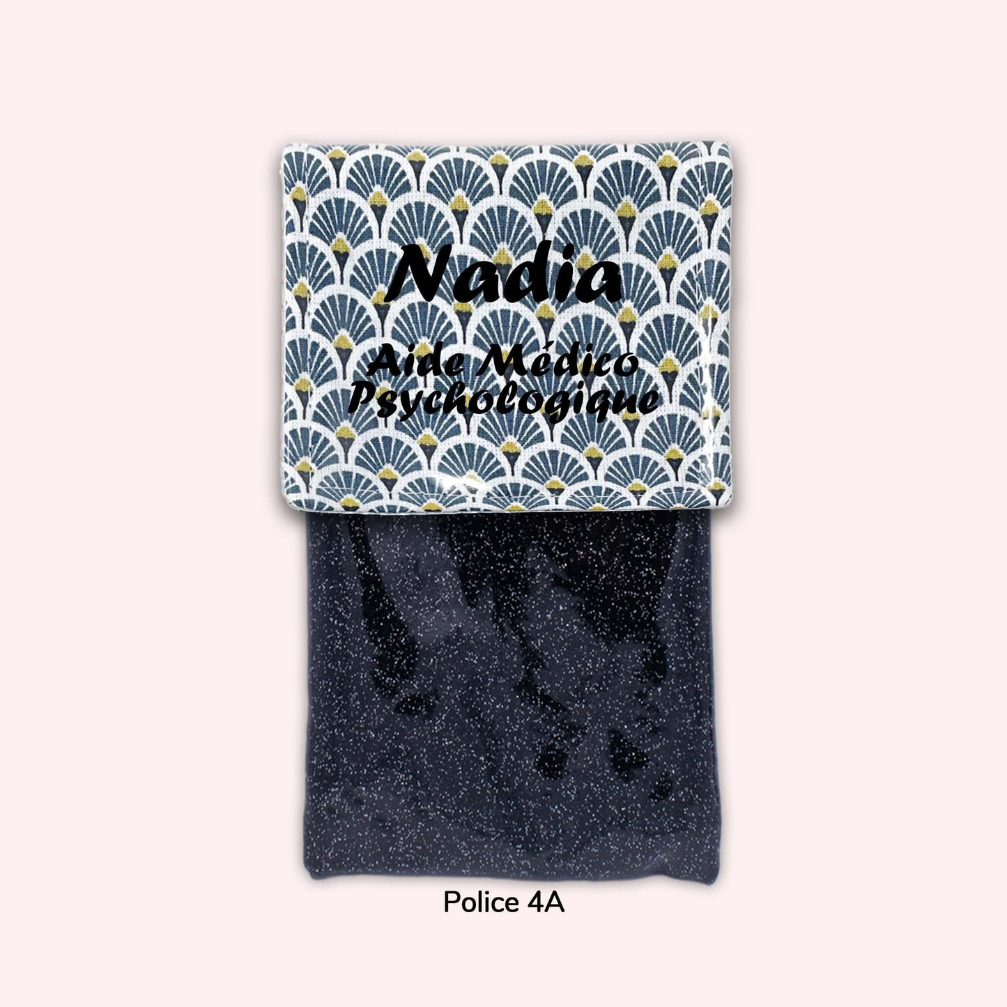 Navy Blue Art Deco Magnetic Pouch