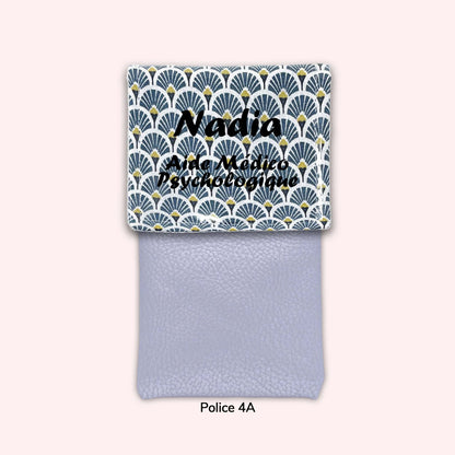 Pochette aimantée Art Déco Bleu Marine