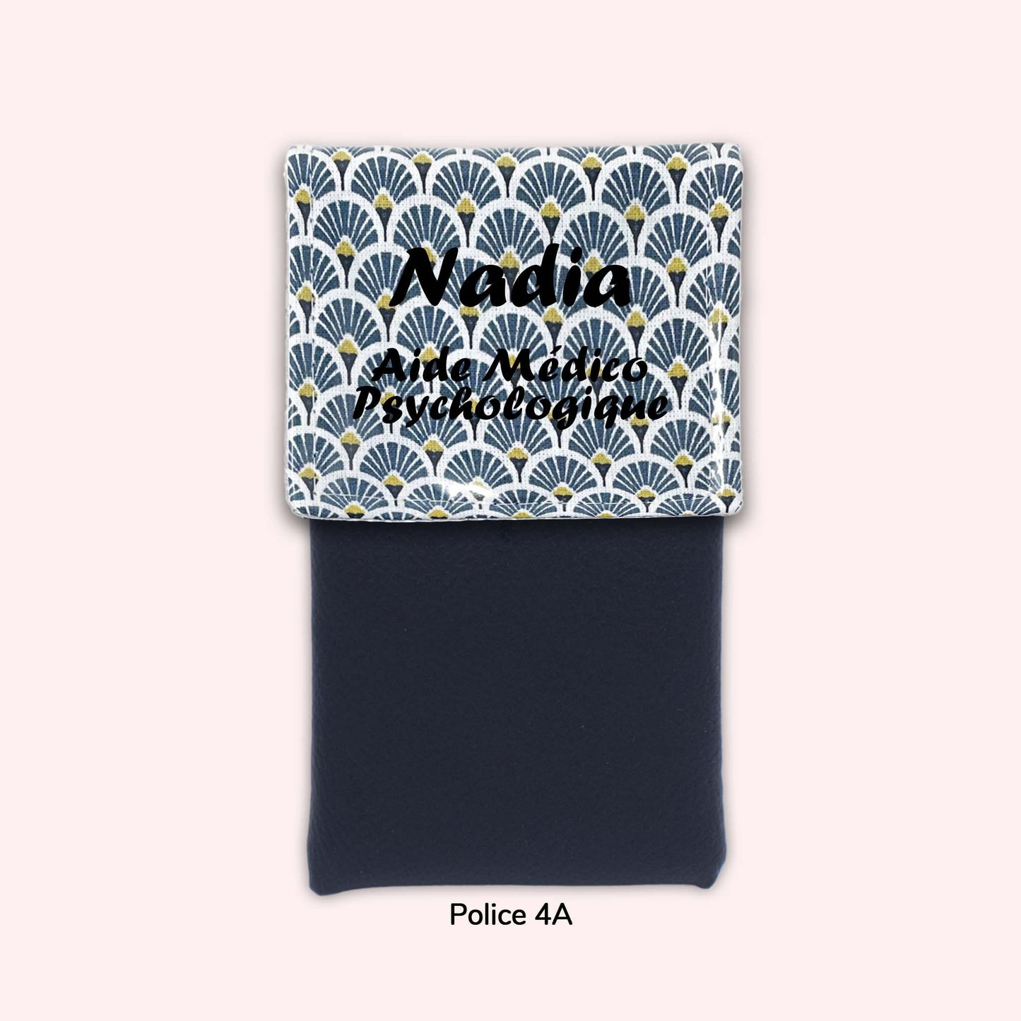 Navy Blue Art Deco Magnetic Pouch